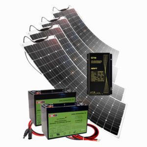 400W Flexible Solar Panel Kits for RVs, Marine, Cabins & Cottages