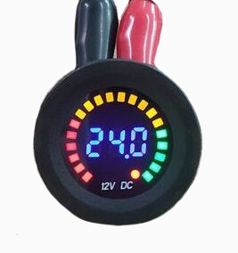 iztor Universal Digital led Voltmeter Waterproof Voltage Meter for DC 12V Car Motorcycle Auto with Jump Wire and 16-14AWG Insulated Terminal 